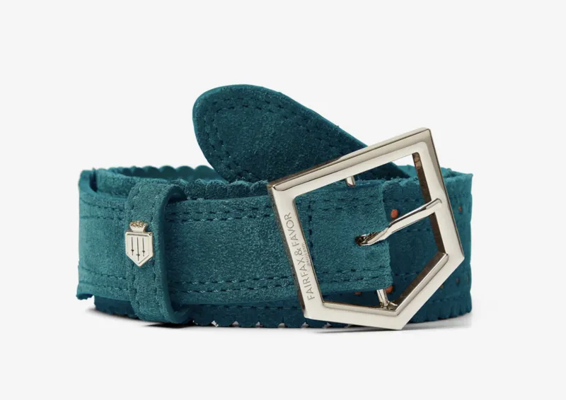 Ladies Fairfax and Favor Regina Belt Ocean Suede in Medium